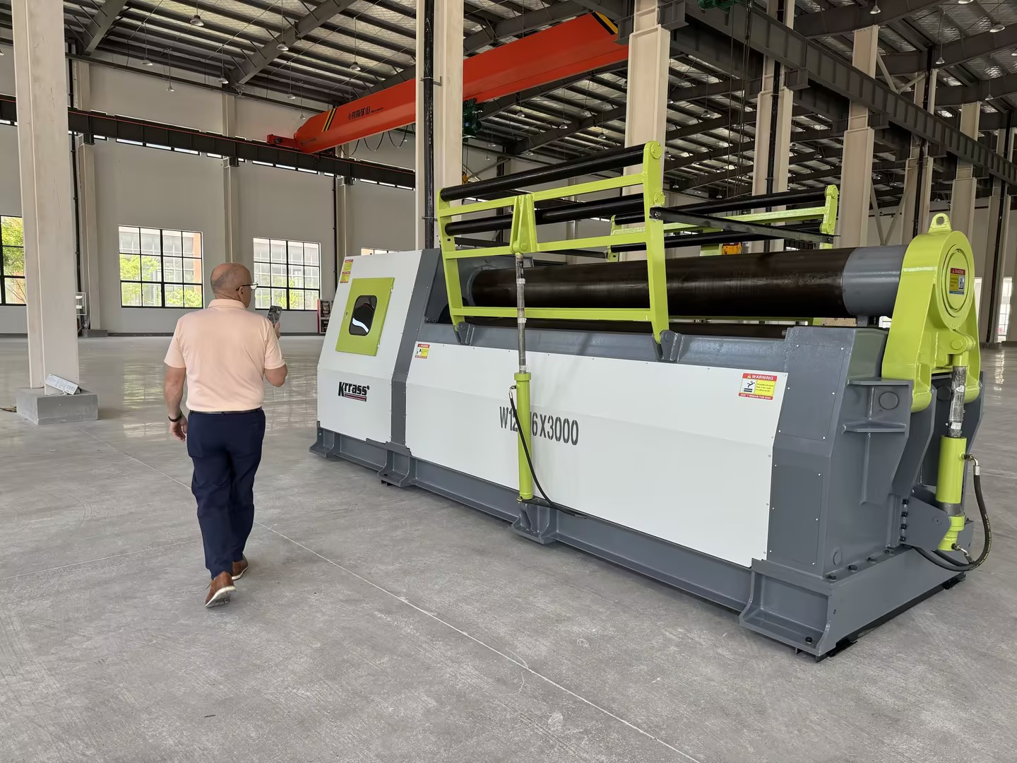 Irish Client Visits Krrass Factory to Explore Collaboration Opportunities - Pictures 5 Plate rolling machine Irish