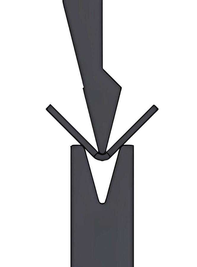 6 Myths About Press Brake Tools: Busting Them Helps You Work Better - Pictures 9 FIGURE 5 Air bending to a radius equal to one material thickness can look fairly sharp to the naked eye, especially in thin material.