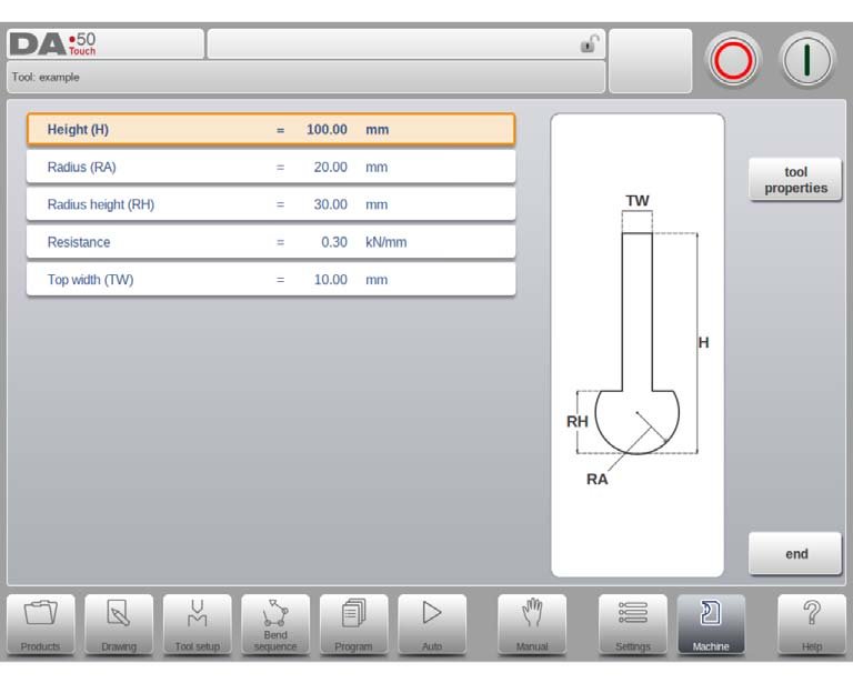 DELEM DA58T CNC press brake installation(Tool configuration) - II - Pictures 19 DA58T Create a Big radius punch