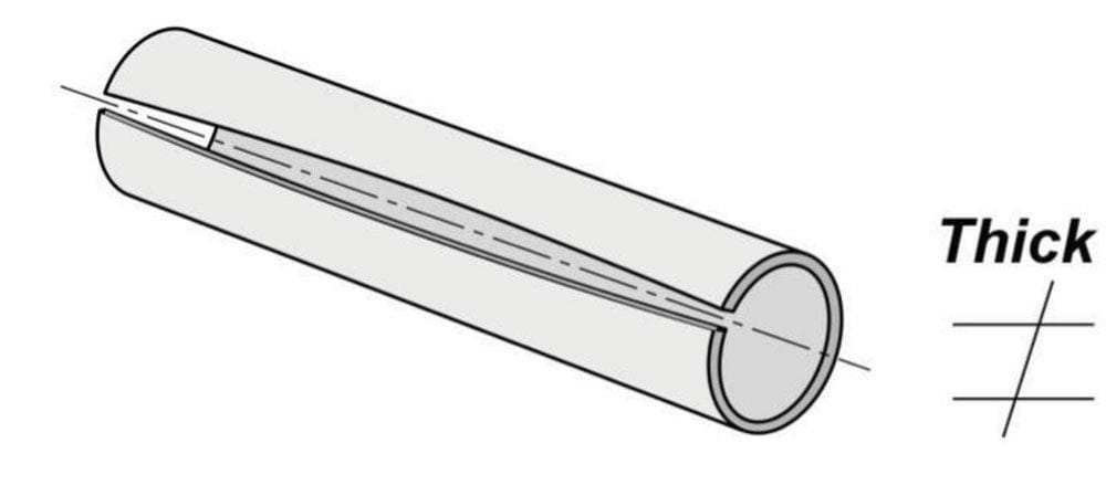 How to choose the plate rolling machine for fabrication factories - Pictures 5 When a machine crowned for thin plate forms heavier material, it can create a concave defect, like a barrel.