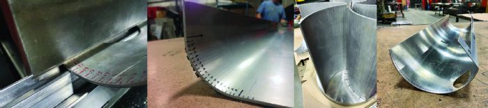 Innovative Solutions Step Bending on Press Brakes: Overcoming Common Challenges - Pictures 6 Step bending, or bump forming, can stand in for specialized tooling to form large-radius bends in a pinch.