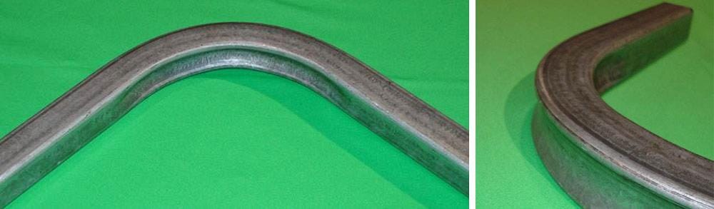 Comprehensive Guide to Metal Tube Bending Techniques: Methods, Tools, and Best Practices - Pictures 8 Figure 4. In this example, the square tube was deliberately deformed on the inside radius, producing a concave surface on the outside and preventing excessive stretching.