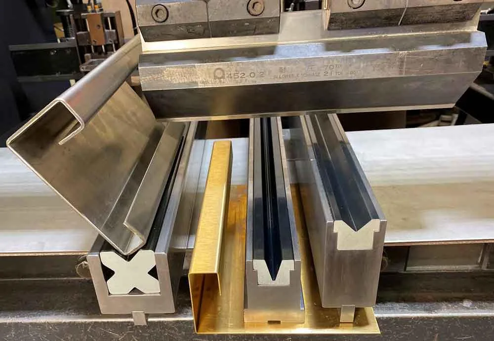 Cosmetic Press Brake Tools: Achieving Mar-Free Bends for Sensitive Materials - Pictures 15 Figure 11: These composite urethane dies in machined steel holders can bend up to 10-ga. stainless steel.