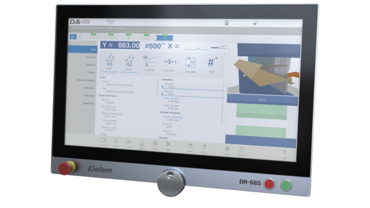 What is DELEM DA66S CNC Press Brake controller? - Pictures 5 Panel type housing DA-66S-P