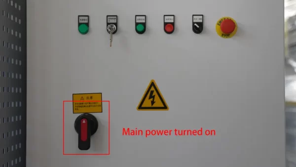 DELEM DA58T CNC Press Brake (finding reference point) – III - Pictures 6 Main power turned on