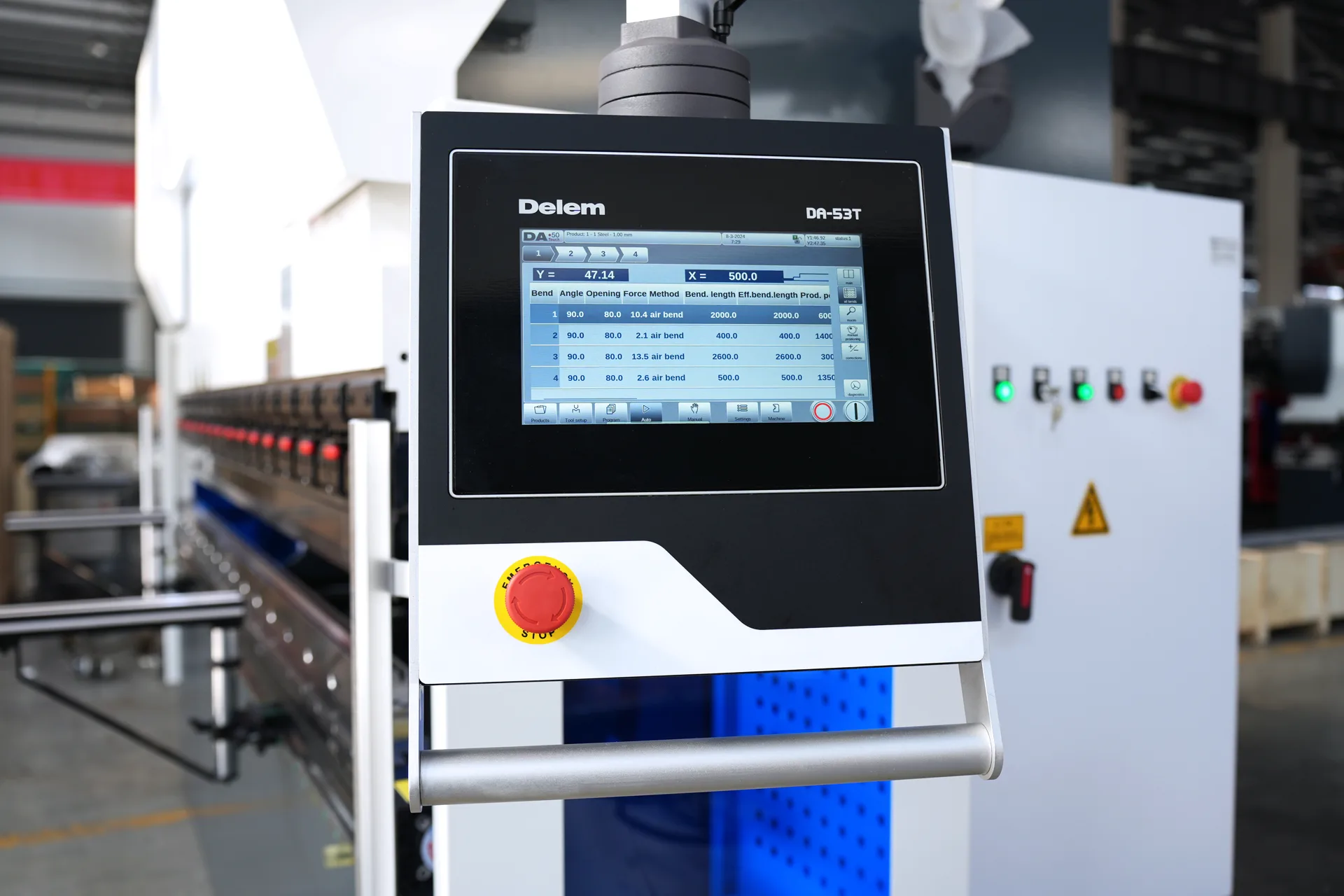 CNC Press Brake MB8-110T3200 4+1 Axis With DELEM DA53T controller - Pictures 10 DELEM DA-53T Control