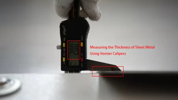 Horizontal V Groover Machine Operation Tutorial - II - Pictures 12 Measuring the Thickness of Sheet Metal Using Vernier Calipers