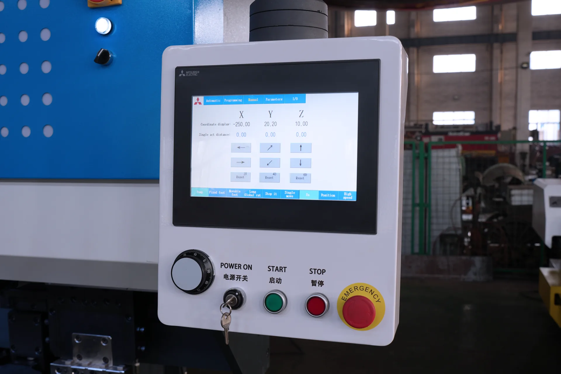 V Groover For Sale, Vertical V Grooving Machine HRK-1250X3200 - Pictures 10 Mitsubishi Control