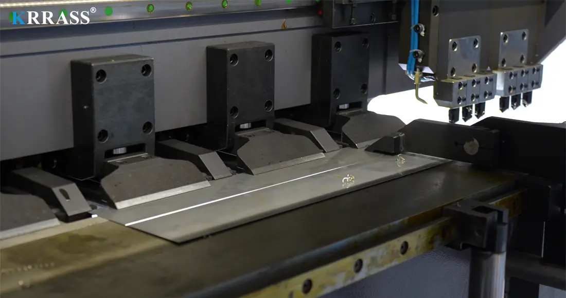Operation process of vertical V grooving machine
