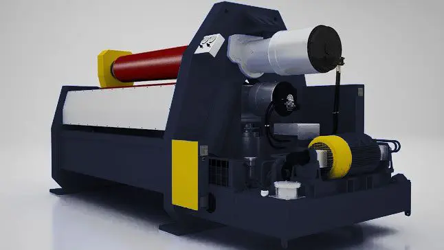product rendering 01 W12 4-Rolls Sheet Metal Plate Bending Machine - product rendering 01