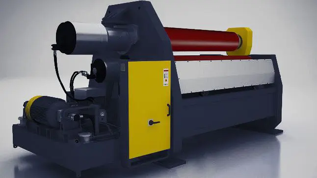 product rendering 02 W12 4-Rolls Sheet Metal Plate Bending Machine - product rendering 02