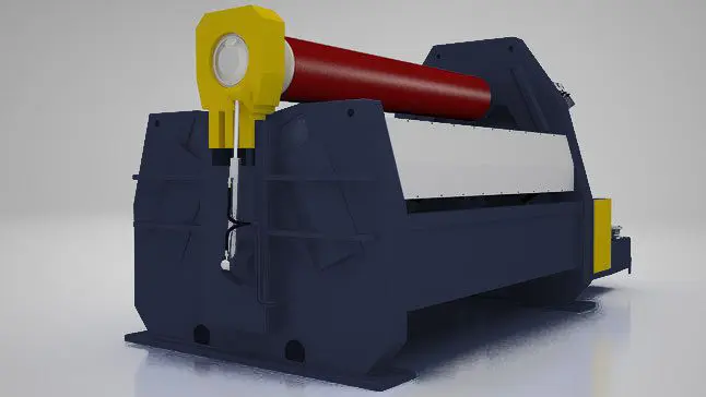 product rendering 03 W12 4-Rolls Sheet Metal Plate Bending Machine - product rendering 03