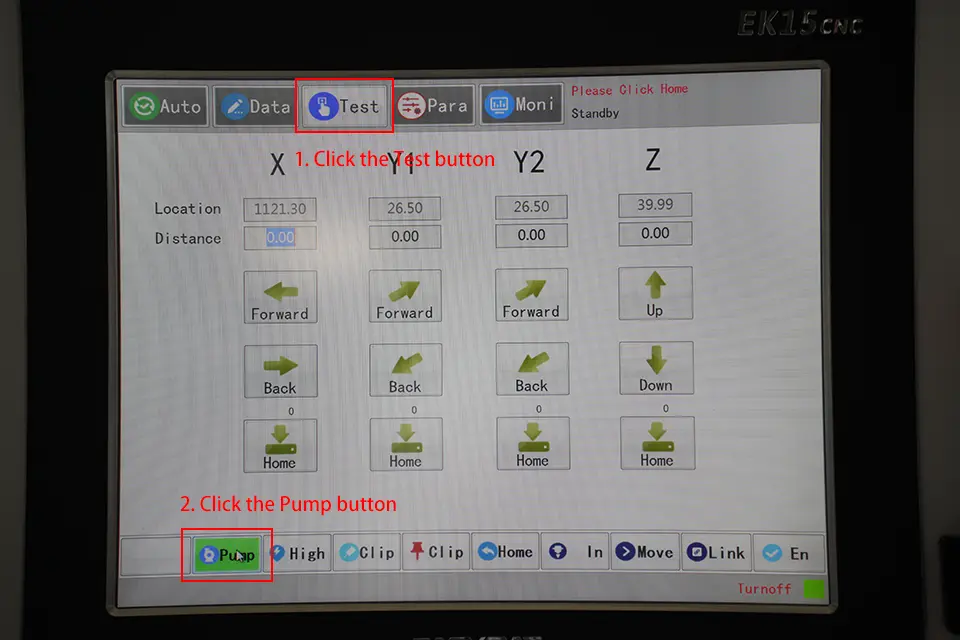 Horizontal V Groover Machine Operation Tutorial - II - Pictures 9 Start the oil pump