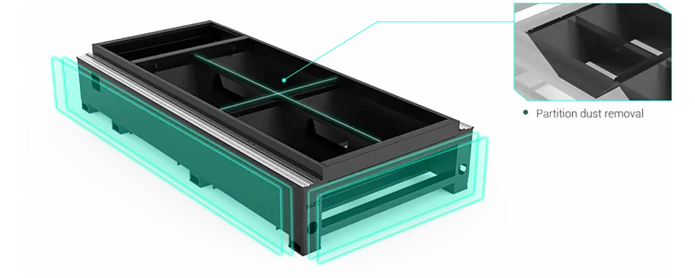 Single Platform Fiber Laser Cutting Machine - Pictures 5 Single Platform Fiber Laser Cutting Machine - super heavy steel welding machine bed
