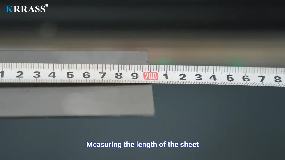 DELEM DA53T CNC Press Brake(Bending Operation Manual) – V - Pictures 5 1. Measuring the length of the sheet
