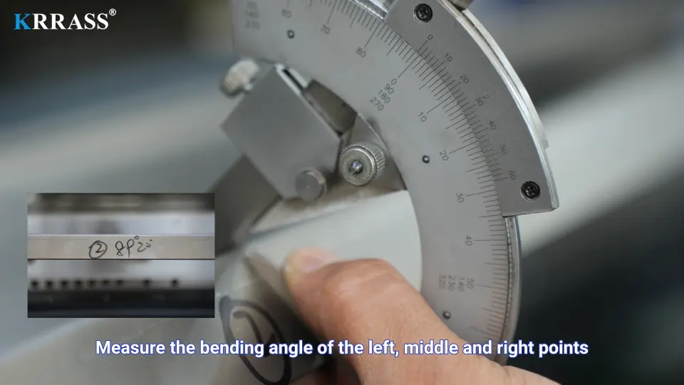 DELEM DA53T CNC Press Brake(Bending Operation Manual) – V - Pictures 13 Measuring ② position angle