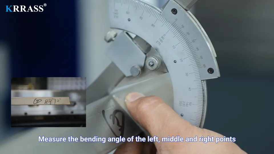 DELEM DA53T CNC Press Brake(Bending Operation Manual) – V - Pictures 14 Measuring ③ position angle