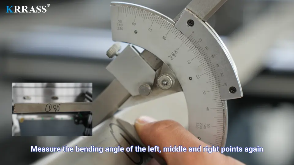 DELEM DA53T CNC Press Brake(Bending Operation Manual) – V - Pictures 16 Measuring ① position angle