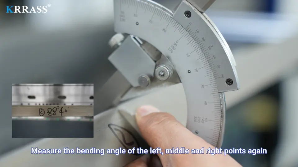 DELEM DA53T CNC Press Brake(Bending Operation Manual) – V - Pictures 17 Measuring ② position angle