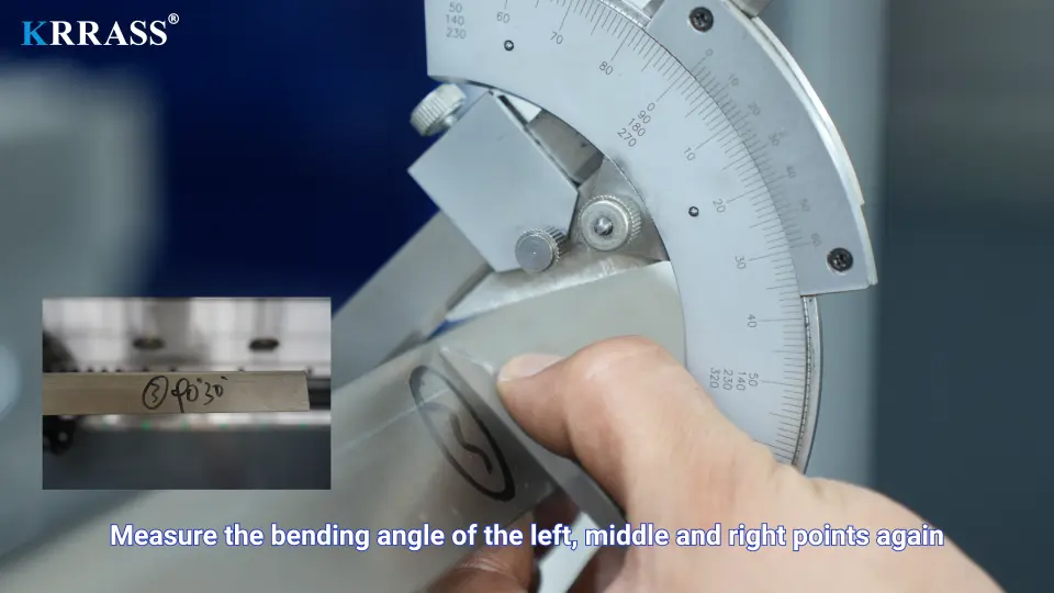 DELEM DA53T CNC Press Brake(Bending Operation Manual) – V - Pictures 18 Measuring ③ position angle