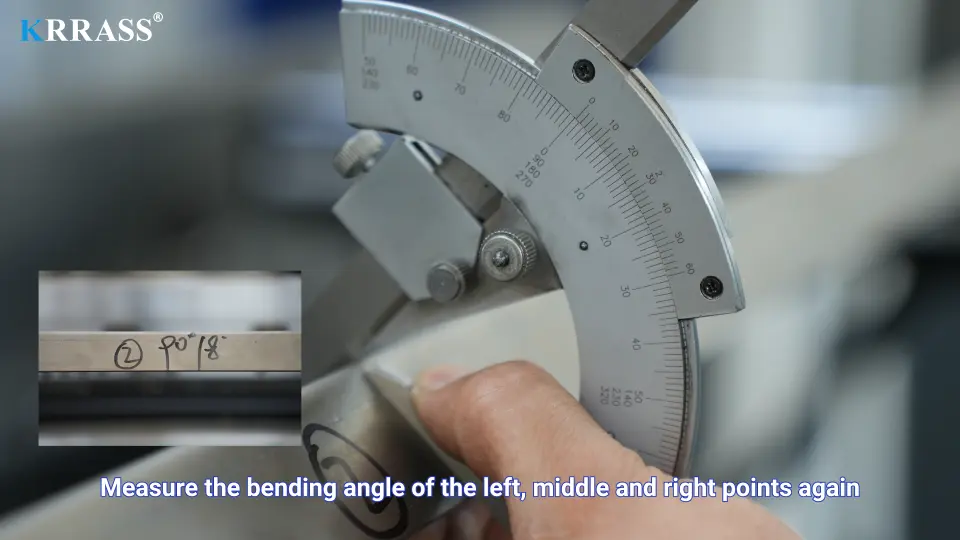 DELEM DA53T CNC Press Brake(Bending Operation Manual) – V - Pictures 21 Measuring ② position angle